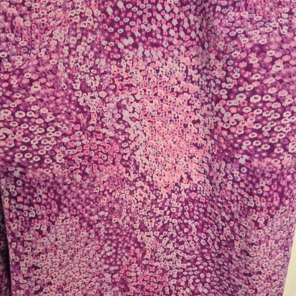 Nine West Womens Cigarette Fit Skinny Leg Jeans Purple Floral Print Size 18W - Picture 2 of 7